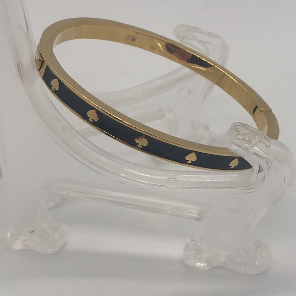 Kate Spade - ‘Spot the Spade’ Black & Gold Bracelet/Bangle NWT - Picture 2 of 7
